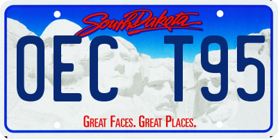 SD license plate 0ECT95