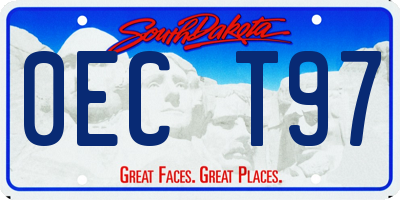 SD license plate 0ECT97