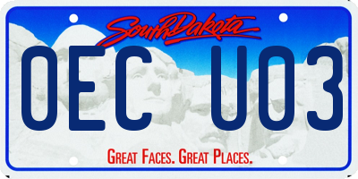 SD license plate 0ECU03