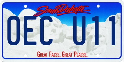 SD license plate 0ECU11
