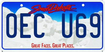 SD license plate 0ECU69
