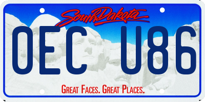SD license plate 0ECU86