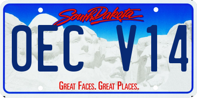 SD license plate 0ECV14