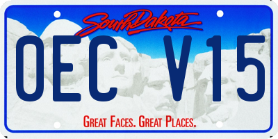 SD license plate 0ECV15
