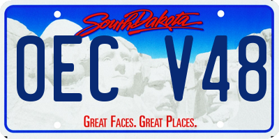 SD license plate 0ECV48