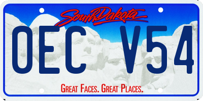 SD license plate 0ECV54