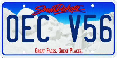 SD license plate 0ECV56
