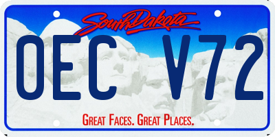 SD license plate 0ECV72