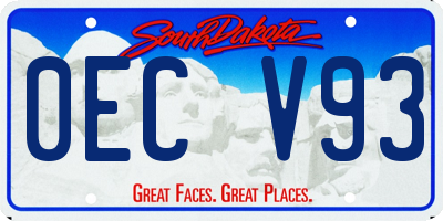 SD license plate 0ECV93