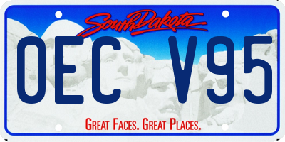 SD license plate 0ECV95
