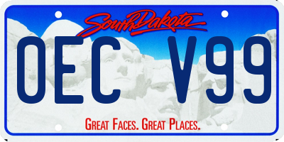 SD license plate 0ECV99