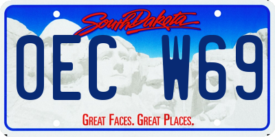 SD license plate 0ECW69