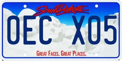 SD license plate 0ECX05