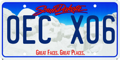SD license plate 0ECX06