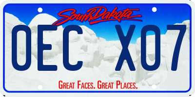 SD license plate 0ECX07