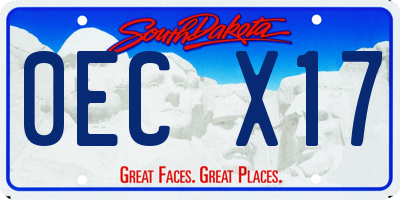 SD license plate 0ECX17
