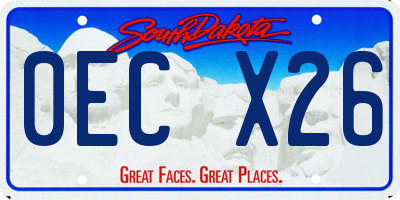 SD license plate 0ECX26