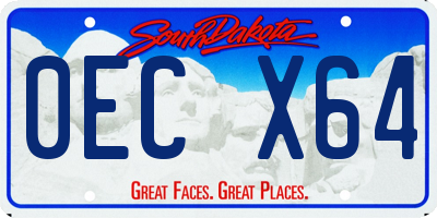 SD license plate 0ECX64