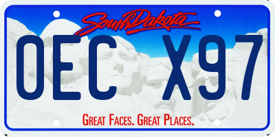 SD license plate 0ECX97