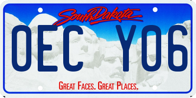 SD license plate 0ECY06