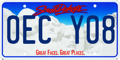 SD license plate 0ECY08
