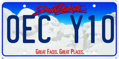 SD license plate 0ECY10