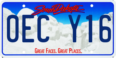 SD license plate 0ECY16