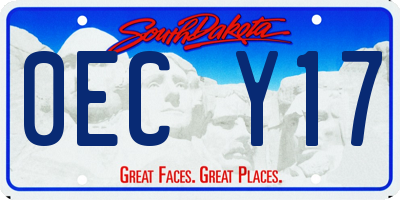 SD license plate 0ECY17