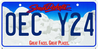 SD license plate 0ECY24