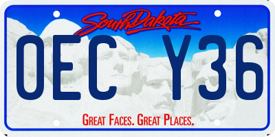 SD license plate 0ECY36