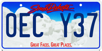 SD license plate 0ECY37