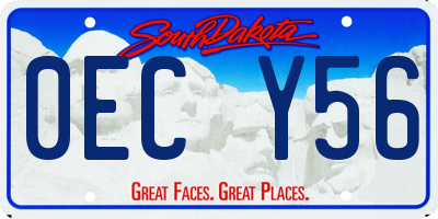 SD license plate 0ECY56