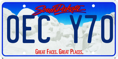 SD license plate 0ECY70