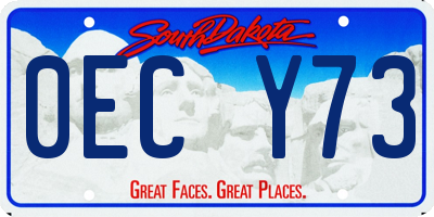SD license plate 0ECY73