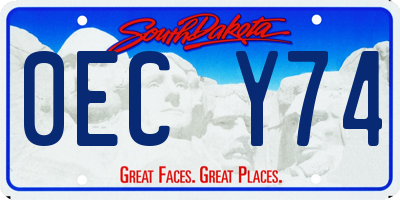 SD license plate 0ECY74