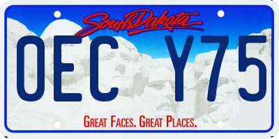 SD license plate 0ECY75