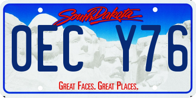 SD license plate 0ECY76