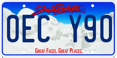 SD license plate 0ECY90