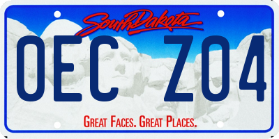 SD license plate 0ECZ04