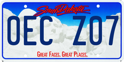 SD license plate 0ECZ07