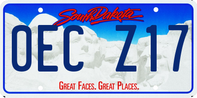 SD license plate 0ECZ17