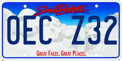 SD license plate 0ECZ32