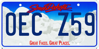 SD license plate 0ECZ59