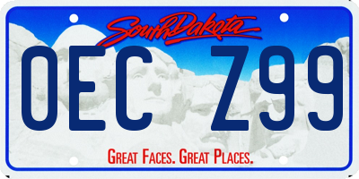 SD license plate 0ECZ99
