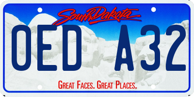 SD license plate 0EDA32