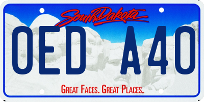 SD license plate 0EDA40