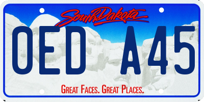 SD license plate 0EDA45