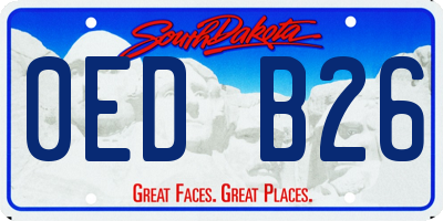 SD license plate 0EDB26