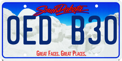 SD license plate 0EDB30