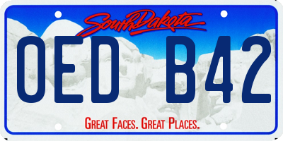 SD license plate 0EDB42